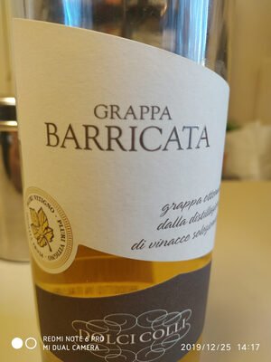 grappa barricata dolci Colli